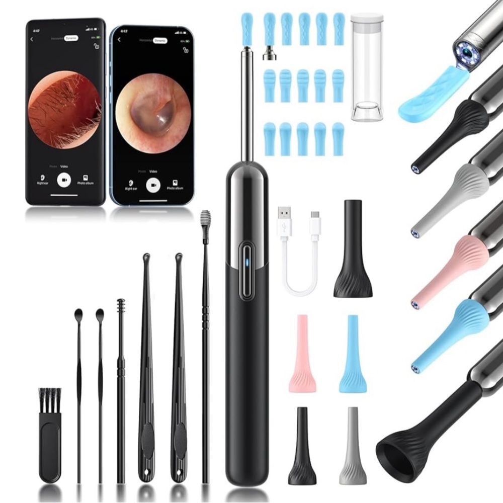 Ear Wax Removal - 3 in 1 Wireless WiFi Rechargeable Ear Cleaner